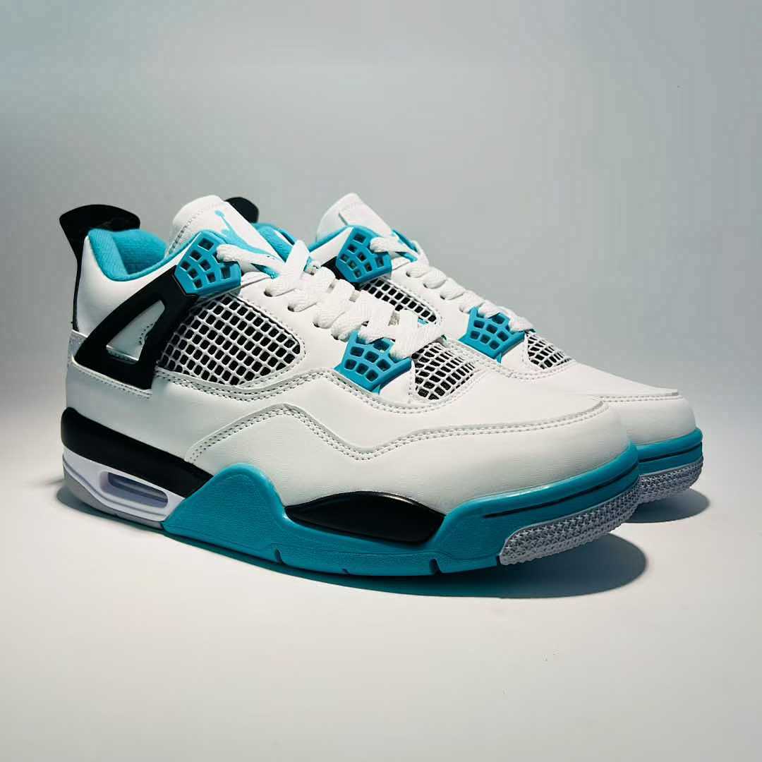 Nike Air Jordan 4 Retro 'Teal' Men's Sneakers 705330-330 White Black Teal Blue Athletic Basketball Shoes