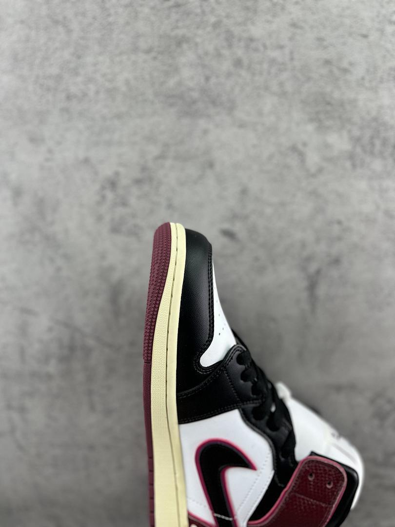 Nike Air Jordan 1 Mid Cherrywood Red Black White Sail Shoes DQ8462-106