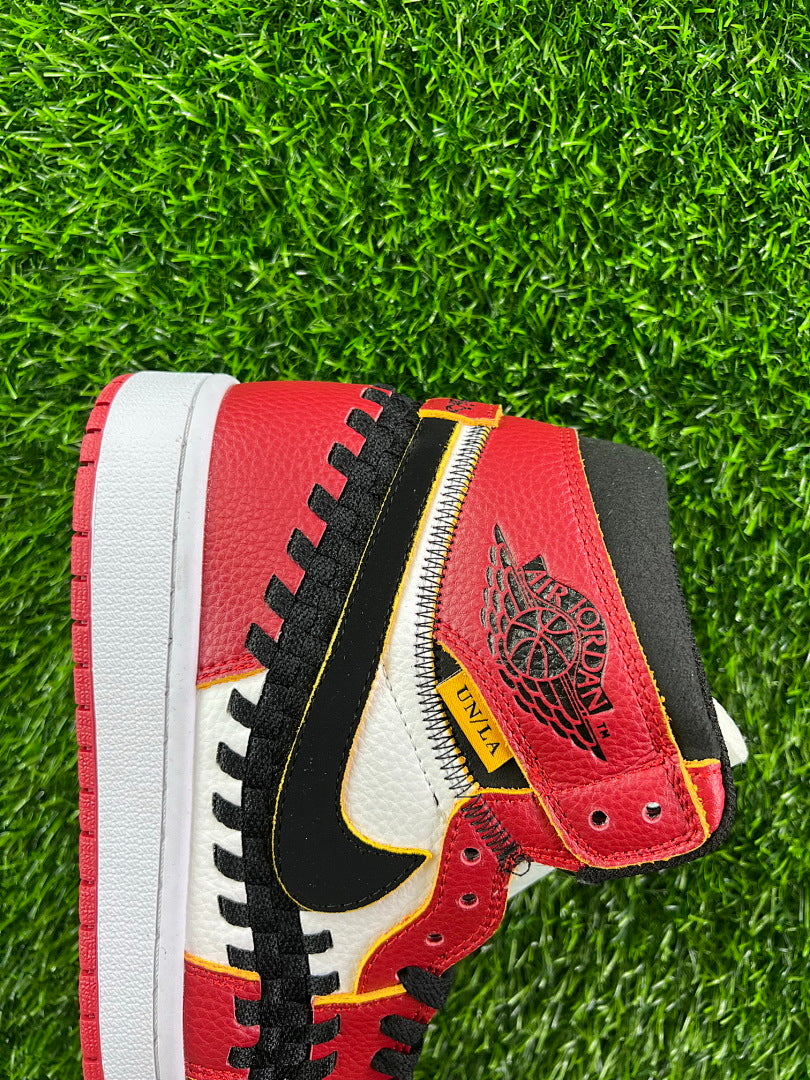 Nike Air Jordan 1 Retro High OG Union LA x Bephies Beauty Supply Woven Red Black White Sneakers FD0399-163