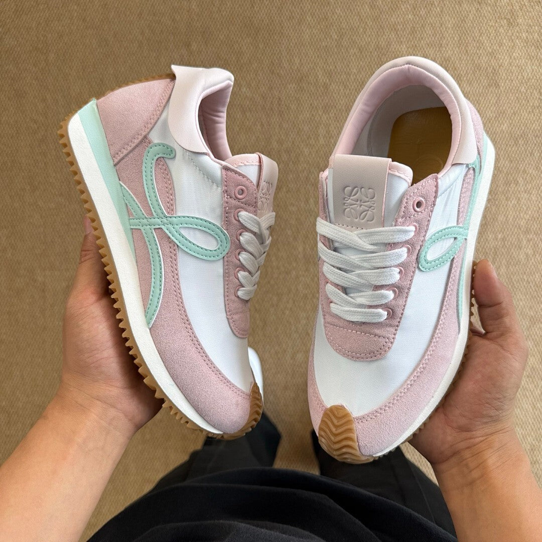 Loewe Flow Runner Sneakers Pink White Mint Green