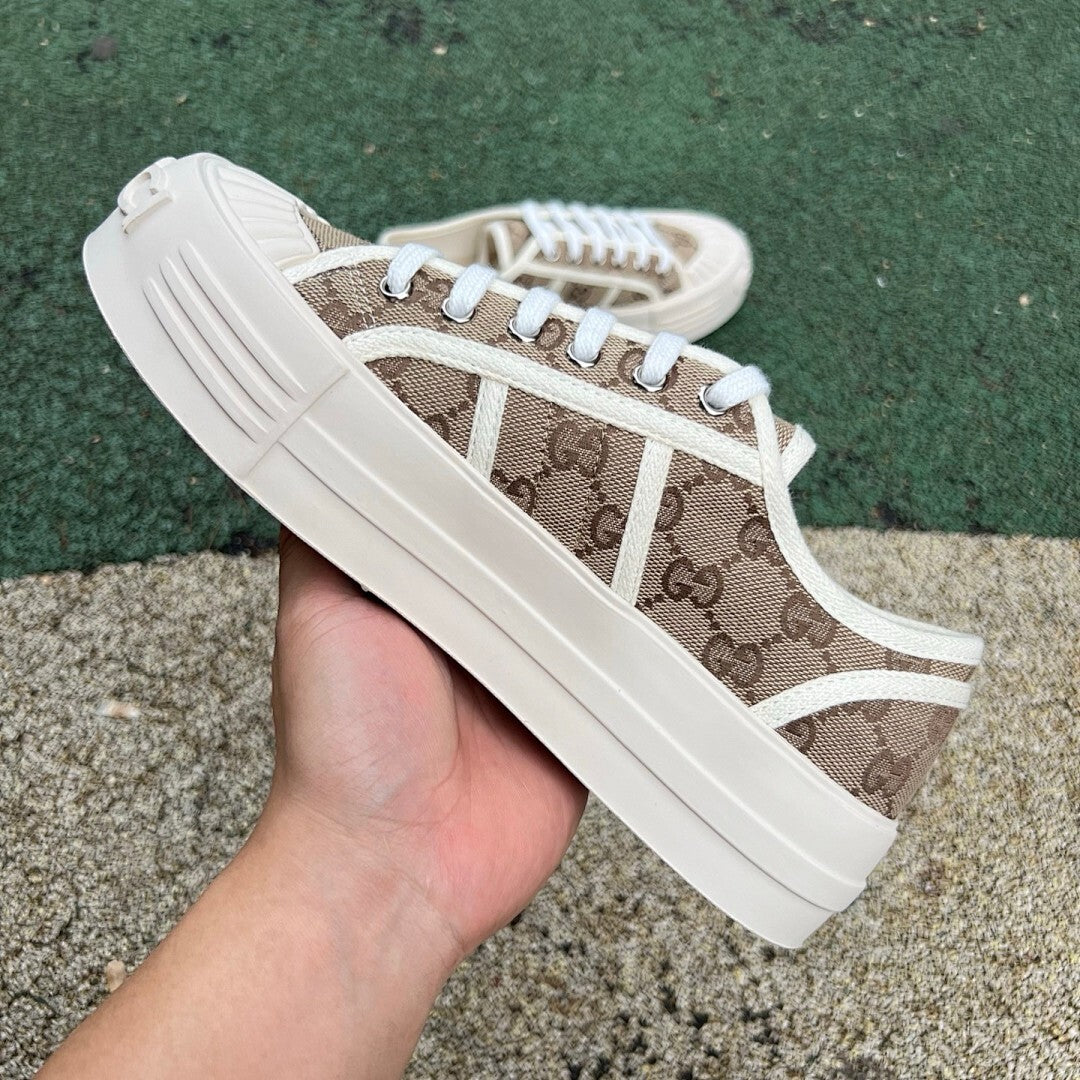 Gucci Women's Tennis 1977 Platform Sneaker GG Canvas 670460
