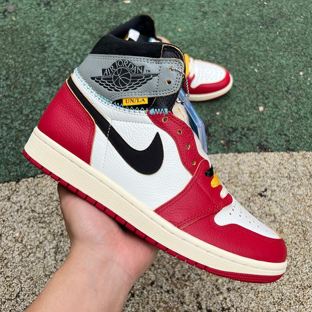 Union LA x Air Jordan 1 Retro High OG White Varsity Red Black BV1300-106