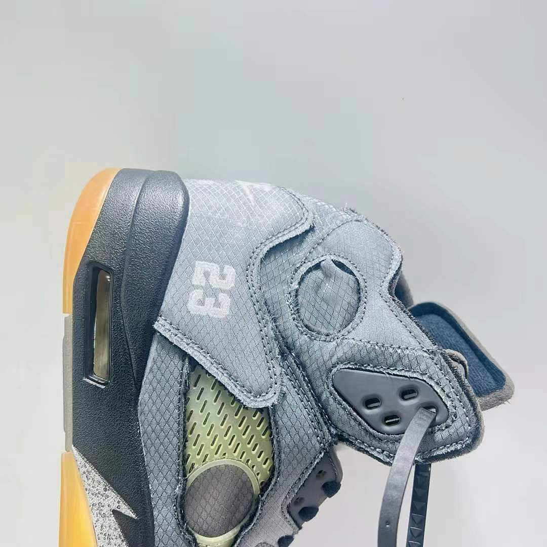 Off-White x Air Jordan 5 Retro SP 'Muslin' Black Grey CT8480-001