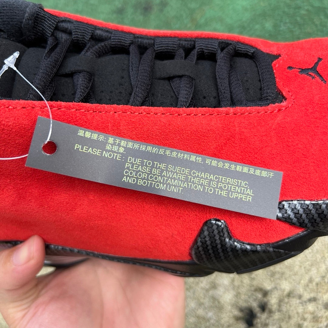 Air Jordan 14 Retro Ferrari Challenge Red Black Vibrant Yellow 654459-670