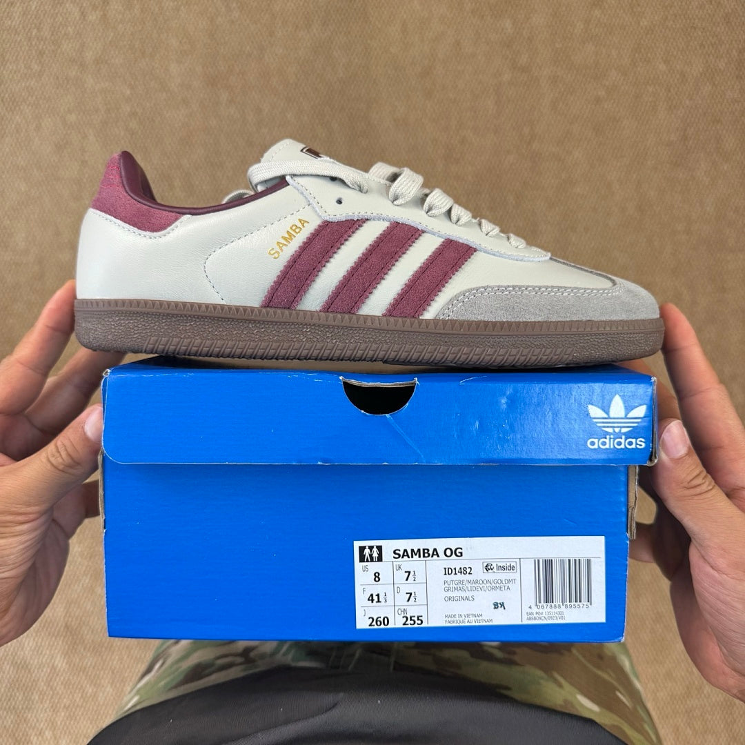 Adidas Samba OG Cream White Better Scarlet Gum IE7015