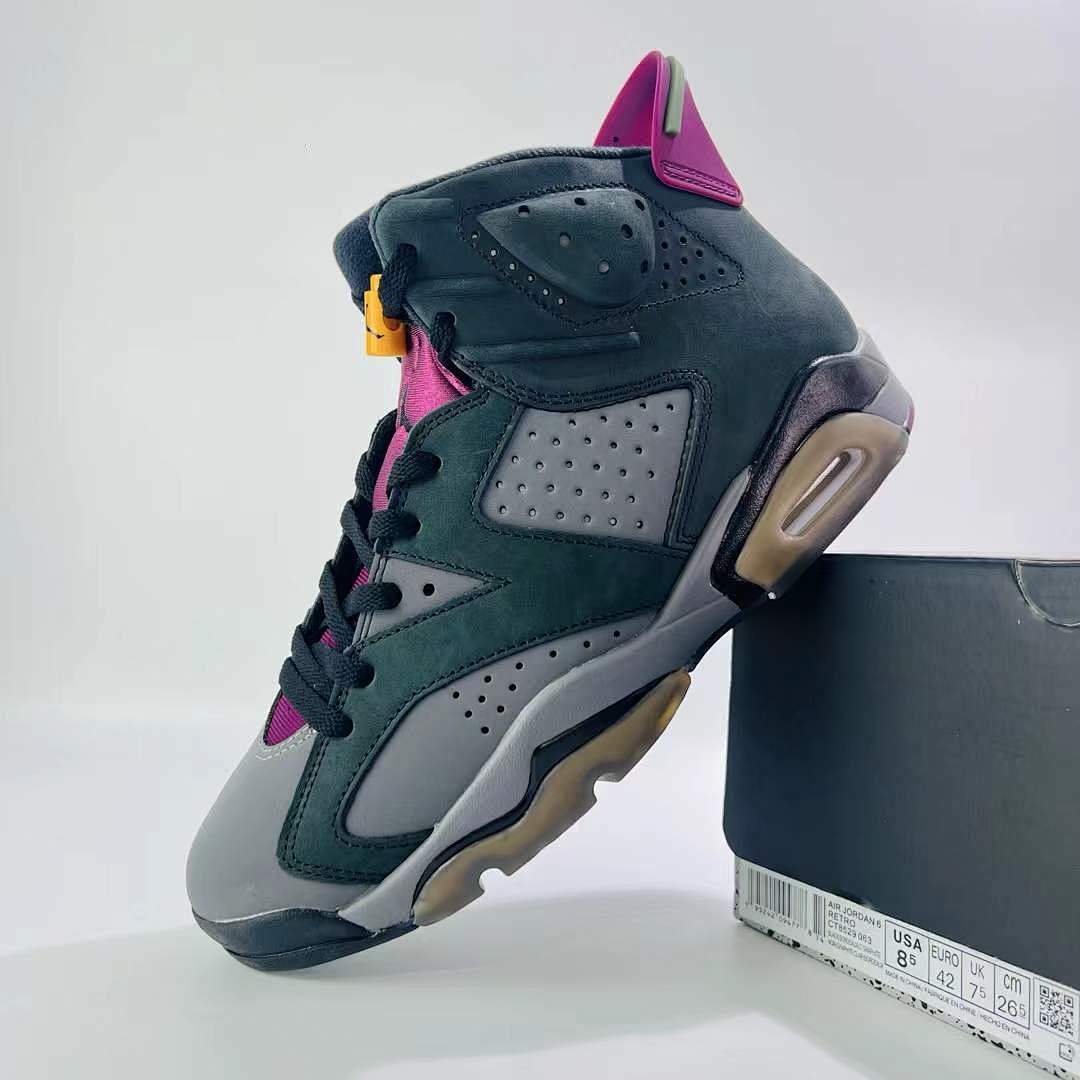 Air Jordan 6 Retro 'Bordeaux' CT8529-063 Nike Black Grey Pink Yellow Sneakers Shoes Trainers