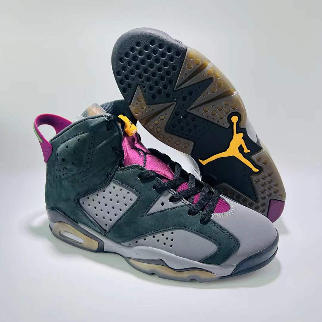 Air Jordan 6 Retro 'Bordeaux' CT8529-063 Nike Black Grey Pink Yellow Sneakers Shoes Trainers