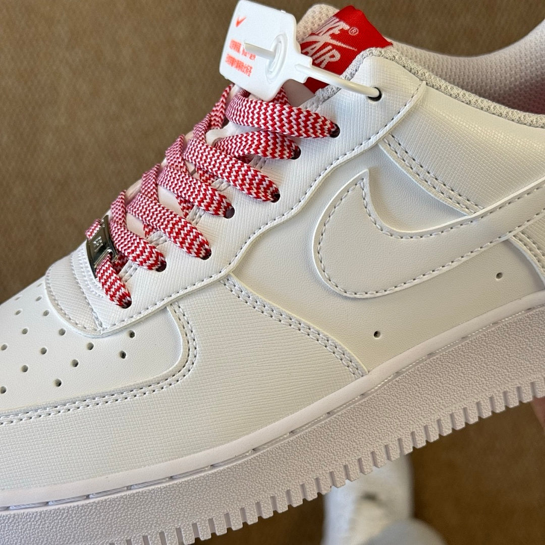 Nike Air Force 1 Low '07 Gingham White University Red FN7793-100