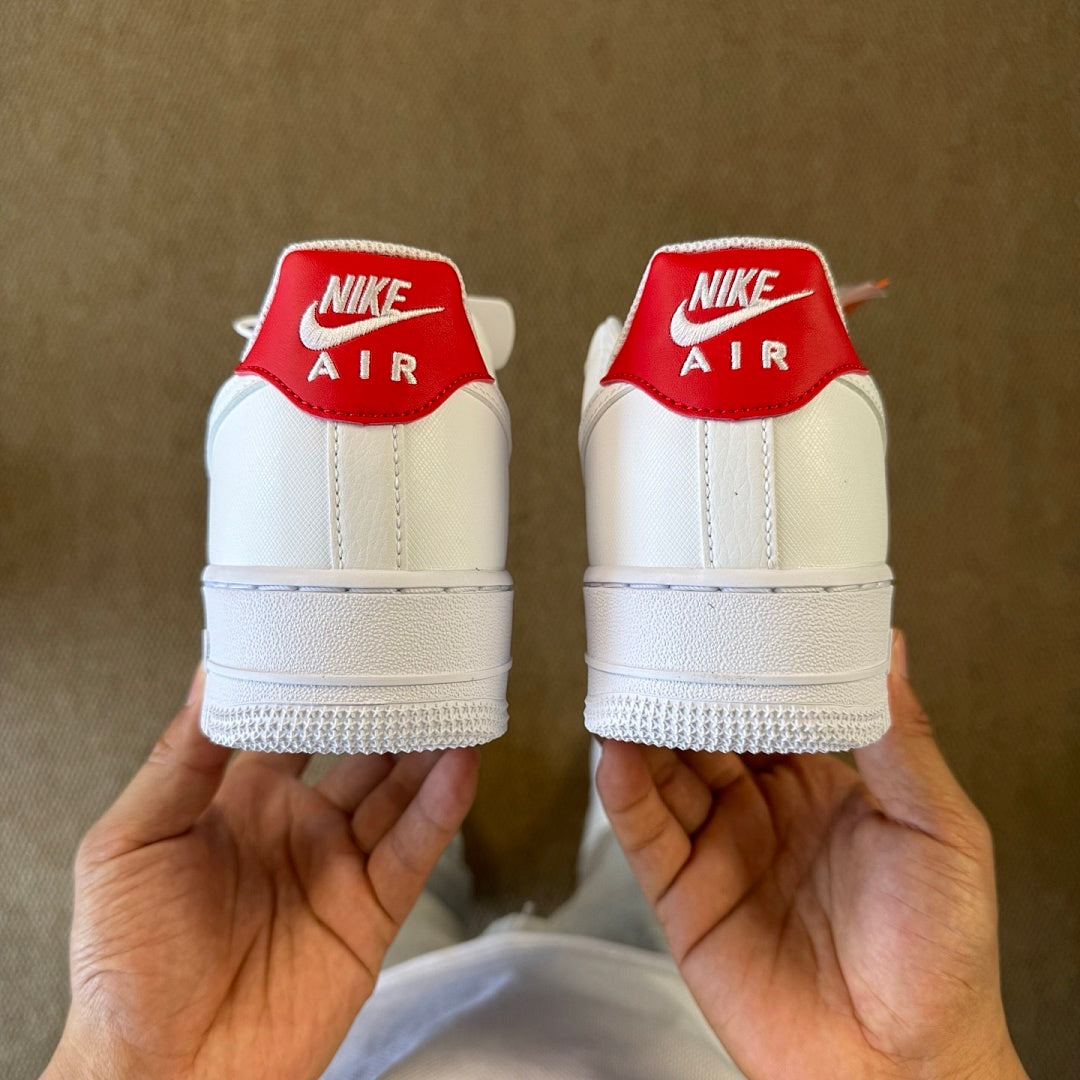 Nike Air Force 1 Low '07 Gingham White University Red FN7793-100