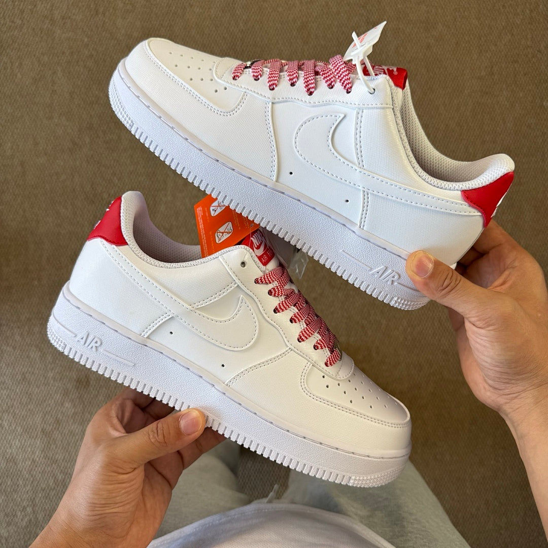 Nike Air Force 1 Low '07 Gingham White University Red FN7793-100