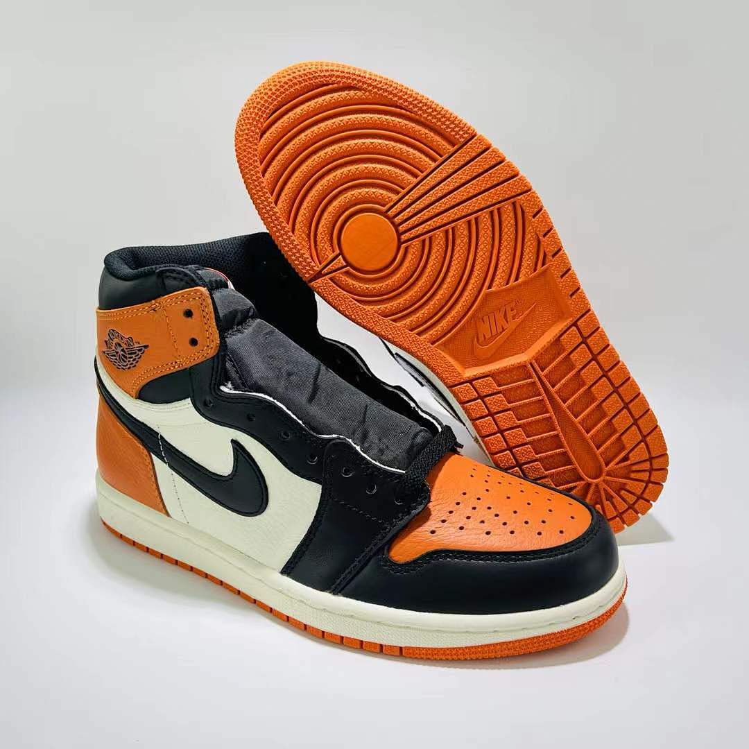 Nike Air Jordan 1 Retro High OG Shattered Backboard 3.0 Black Starfish Pale Vanilla Sneakers Shoes (555088-028)