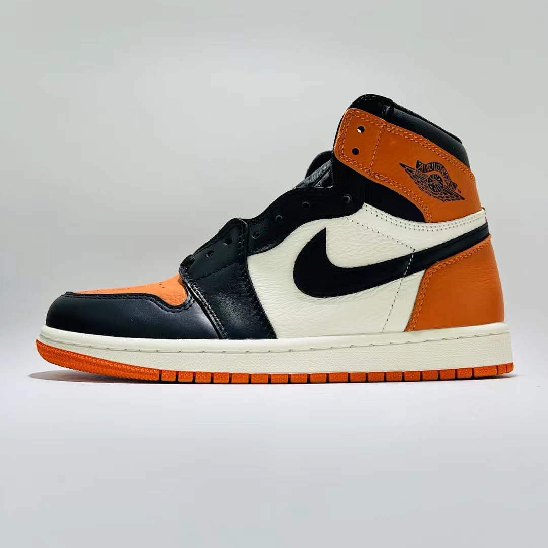 Nike Air Jordan 1 Retro High OG Shattered Backboard 3.0 Black Starfish Pale Vanilla Sneakers Shoes (555088-028)