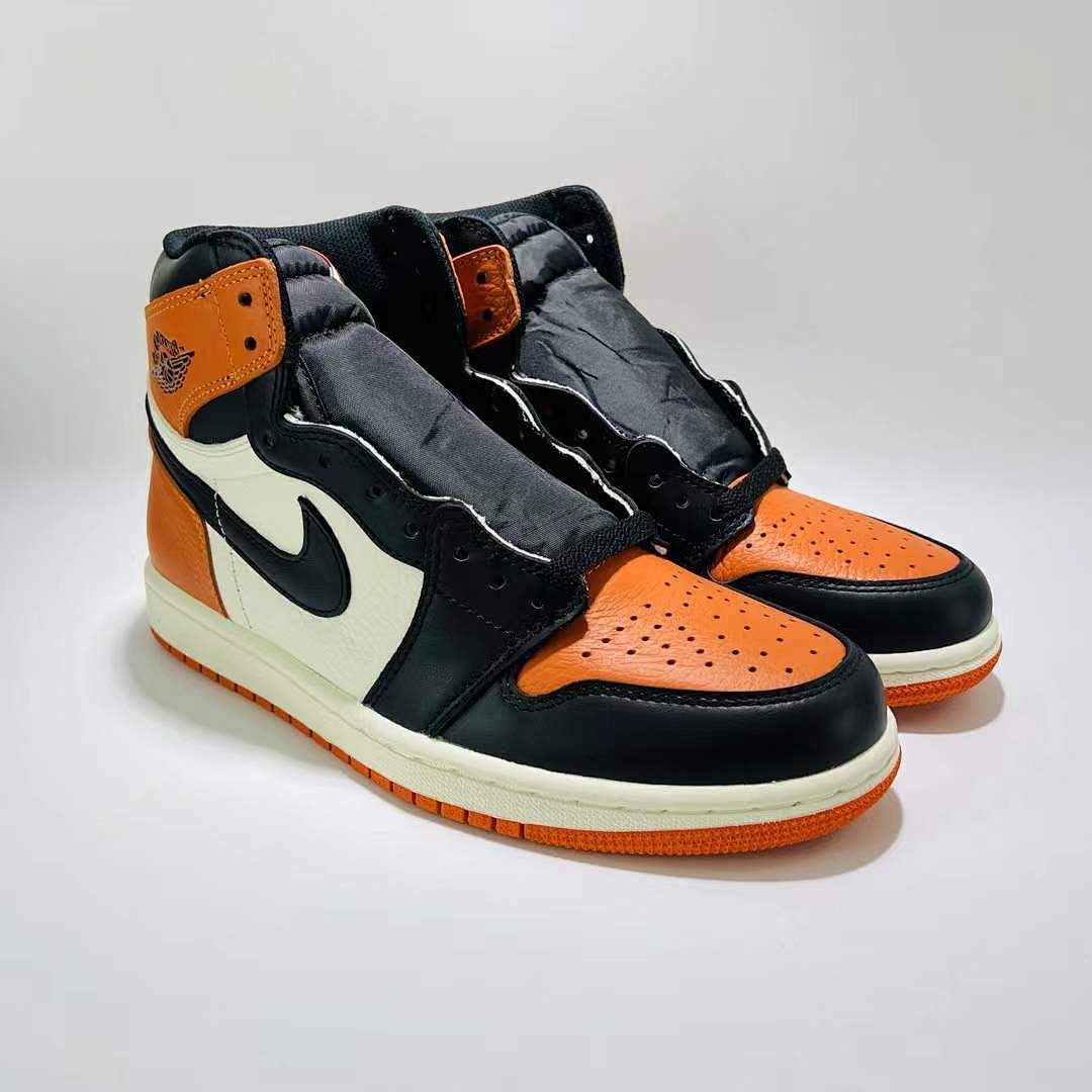 Nike Air Jordan 1 Retro High OG Shattered Backboard 3.0 Black Starfish Pale Vanilla Sneakers Shoes (555088-028)