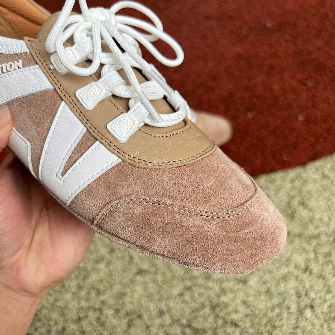 Louis Vuitton Run Away Sneaker Suede and Leather Brown White