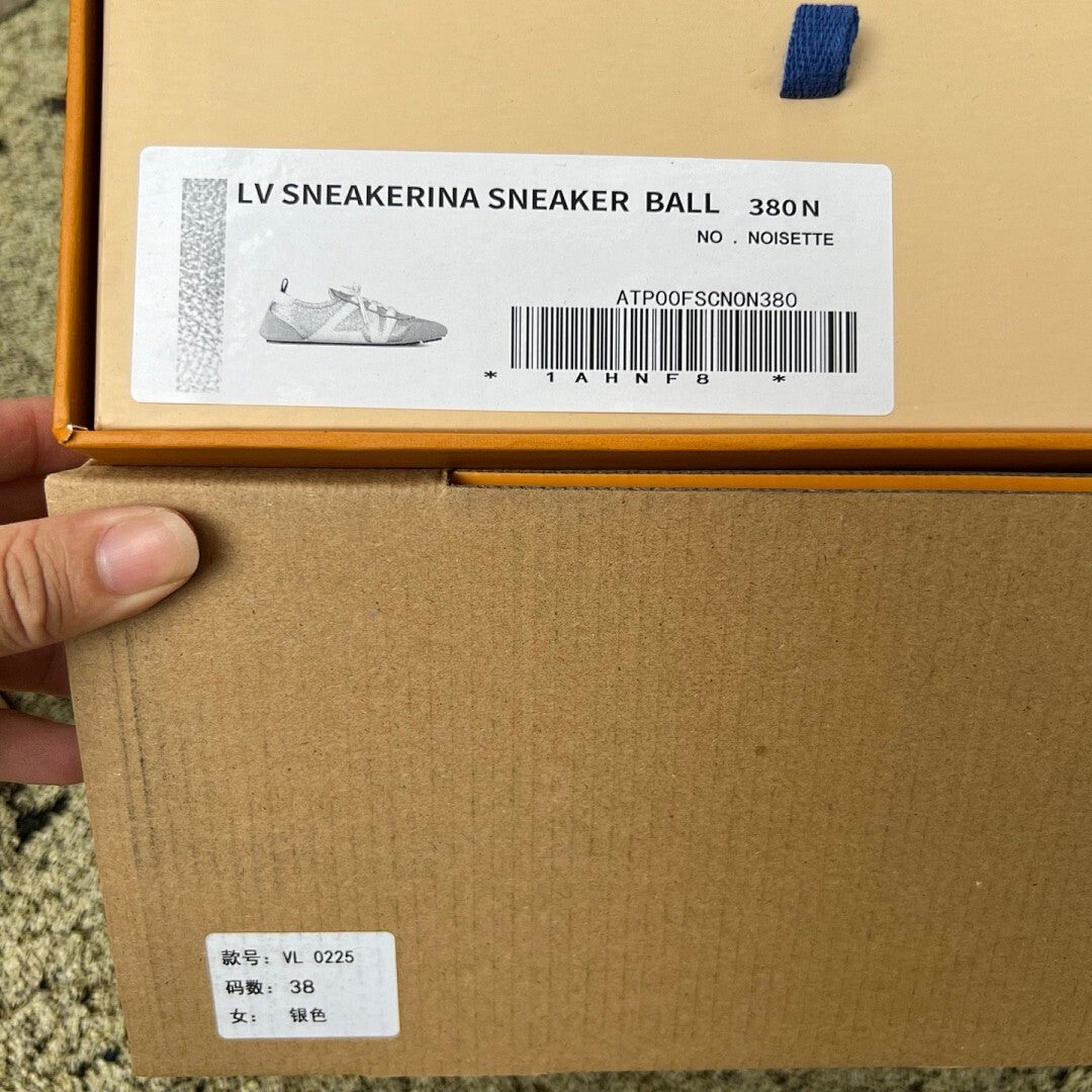 Louis Vuitton Run Away Sneaker Silver Metallic White Beige