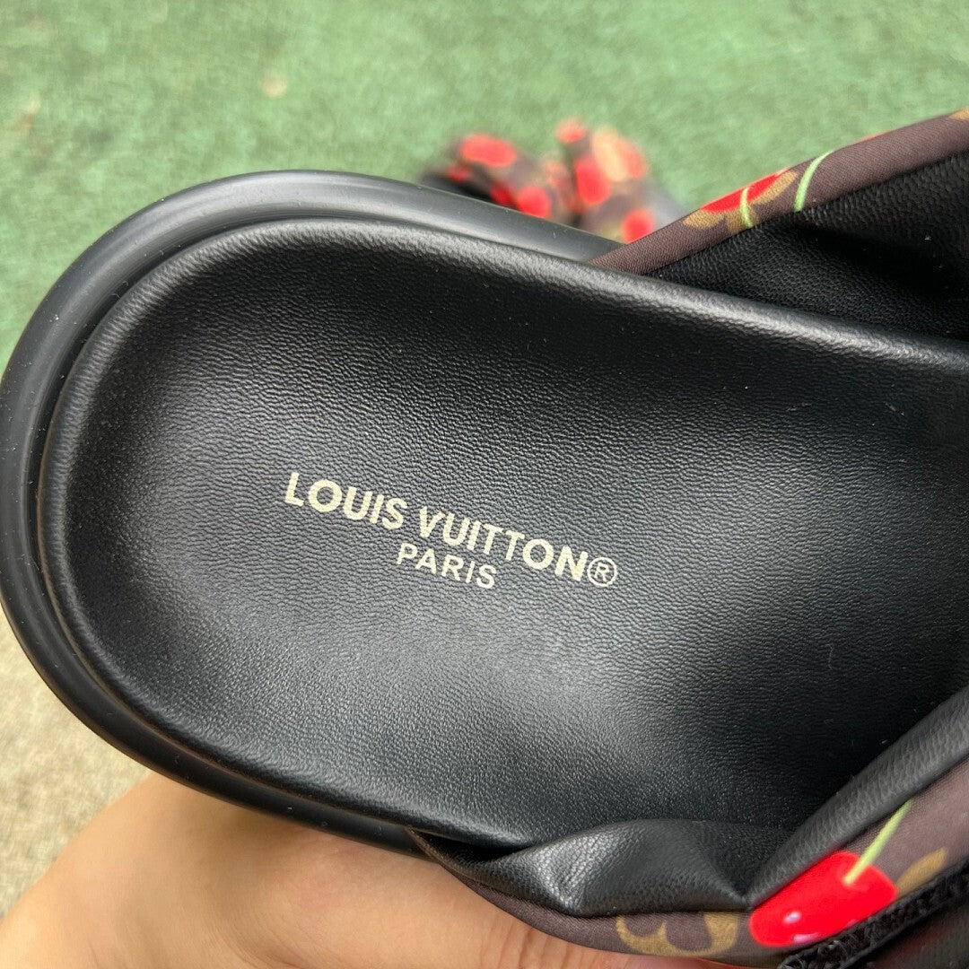 Louis Vuitton Monogram Cerises Padded Slide Sandal