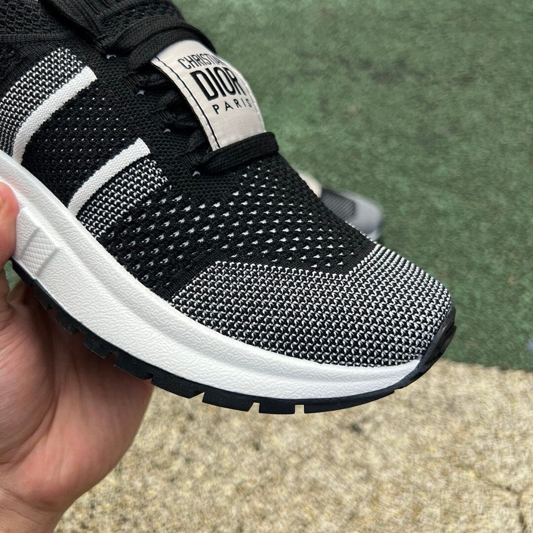 Christian Dior Black White Knitted Trainers