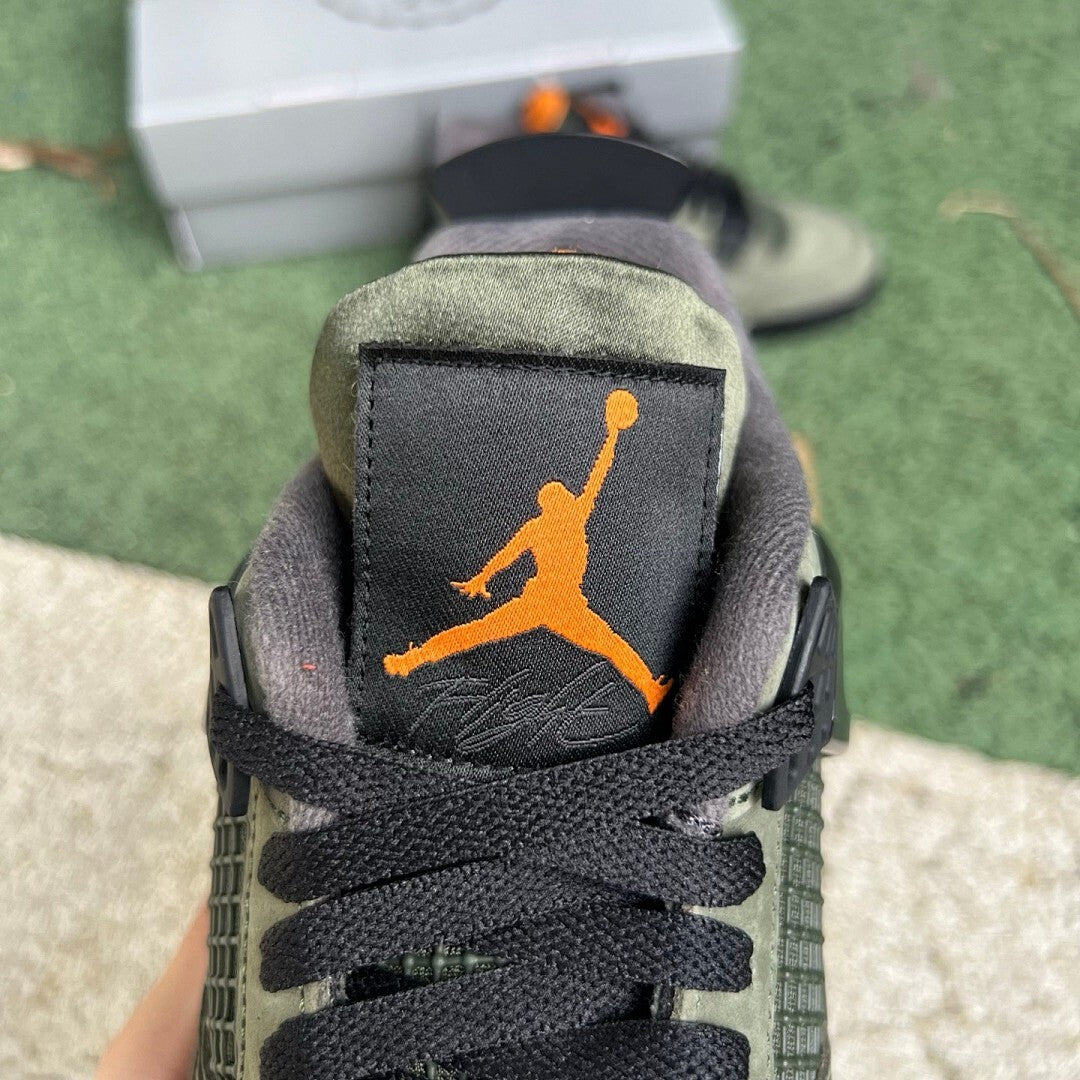 Air Jordan 4 Retro UNDEFEATED Olive Black Orange 312255-241