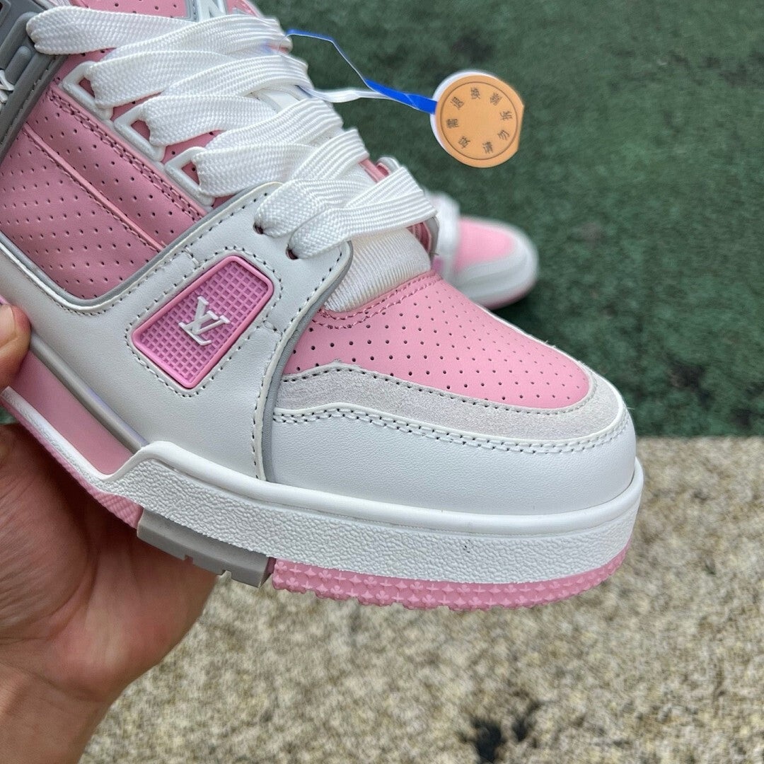Louis Vuitton LV Trainer Sneaker Pink White