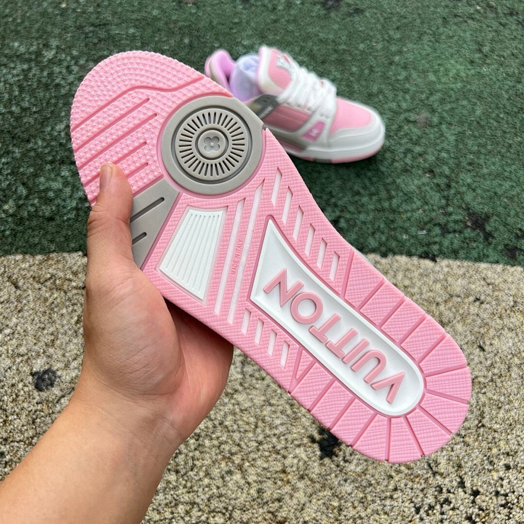 Louis Vuitton LV Trainer Sneaker Pink White