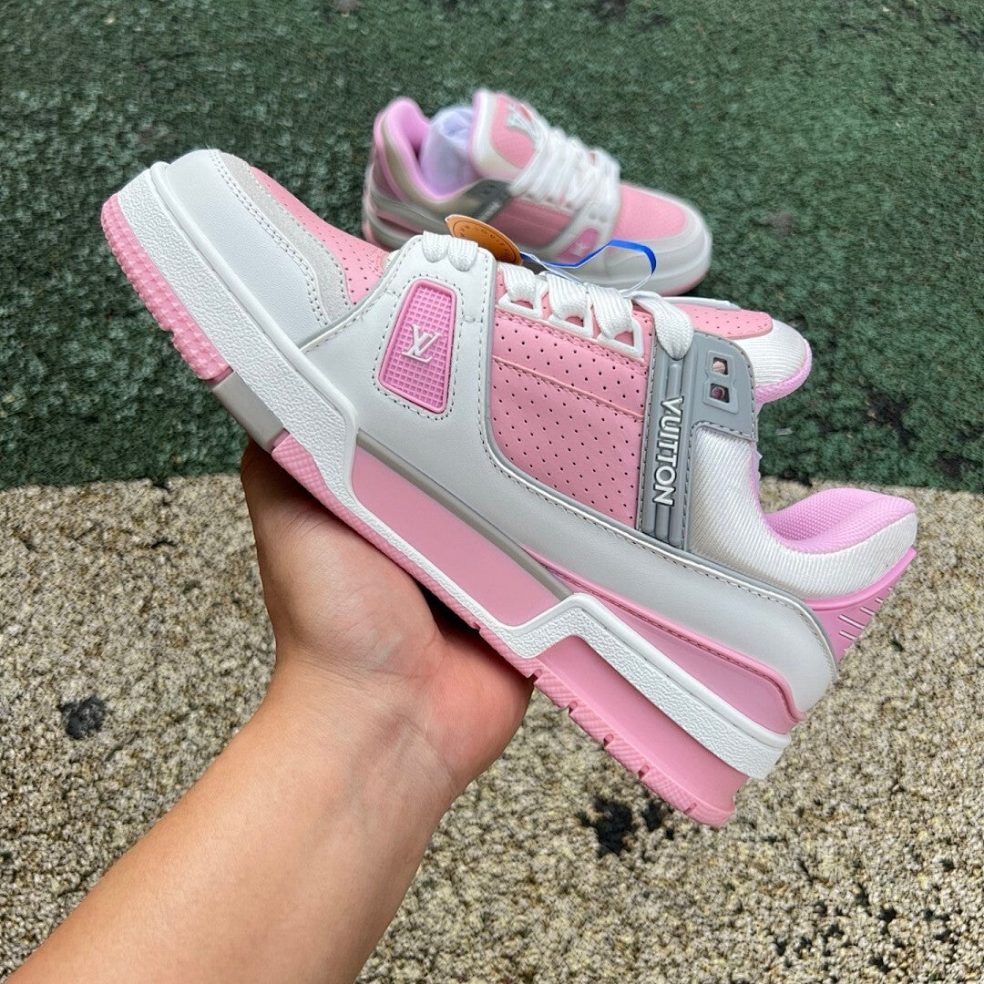 Louis Vuitton LV Trainer Sneaker Pink White
