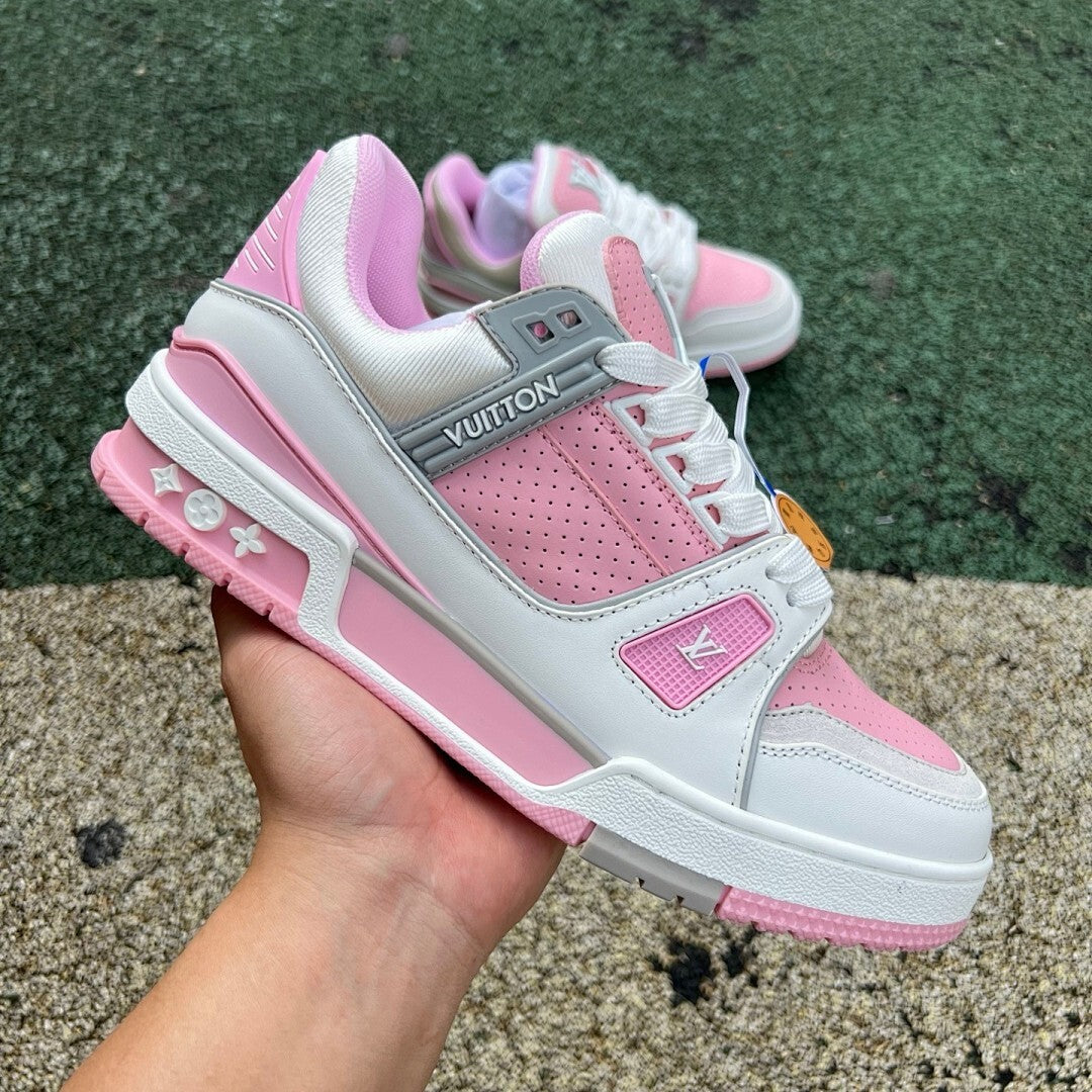 Louis Vuitton LV Trainer Sneaker Pink White
