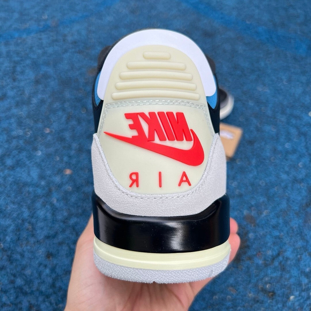 Air Jordan 3 Retro Black Cement Blue Sail