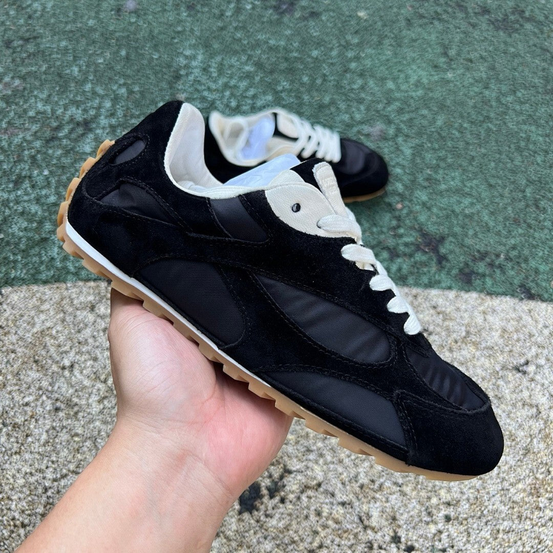 L.L.Bean Court Runner Sneakers, Suede and Nylon - Carbon Black