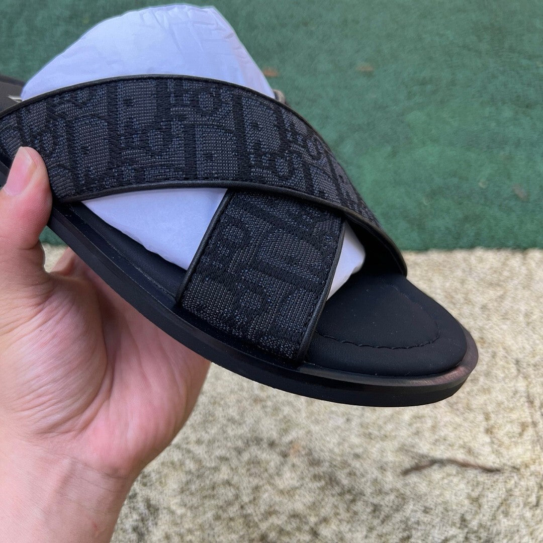 Dior Alpha Sandal Black Dior Oblique Jacquard