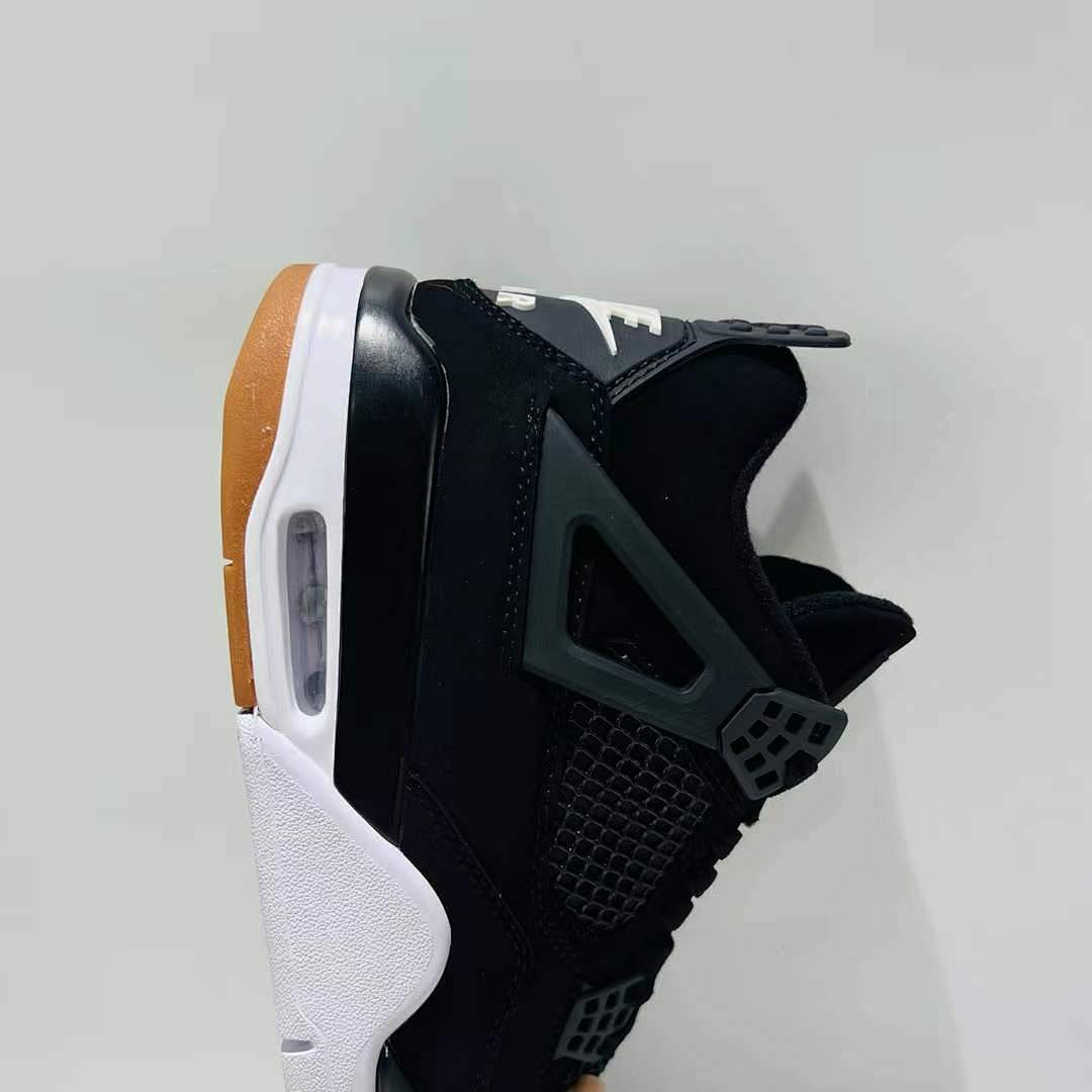 Nike Air Jordan 4 Retro Black White Gum Youth Sneakers Style Code: 408452-020