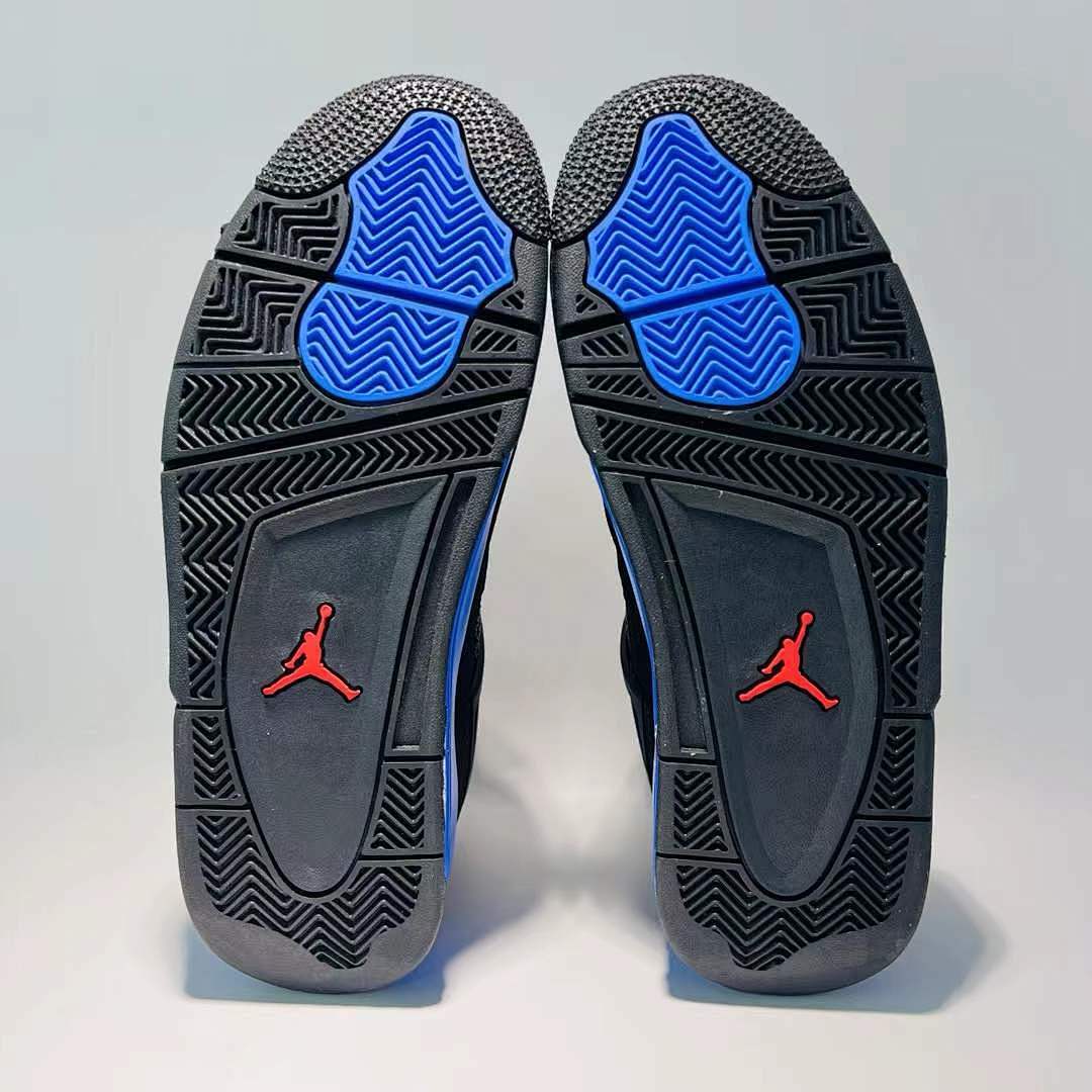 Air Jordan 4 Retro Alternate Motorsport Black Game Royal Sneakers 308497-006 Men's Shoes
