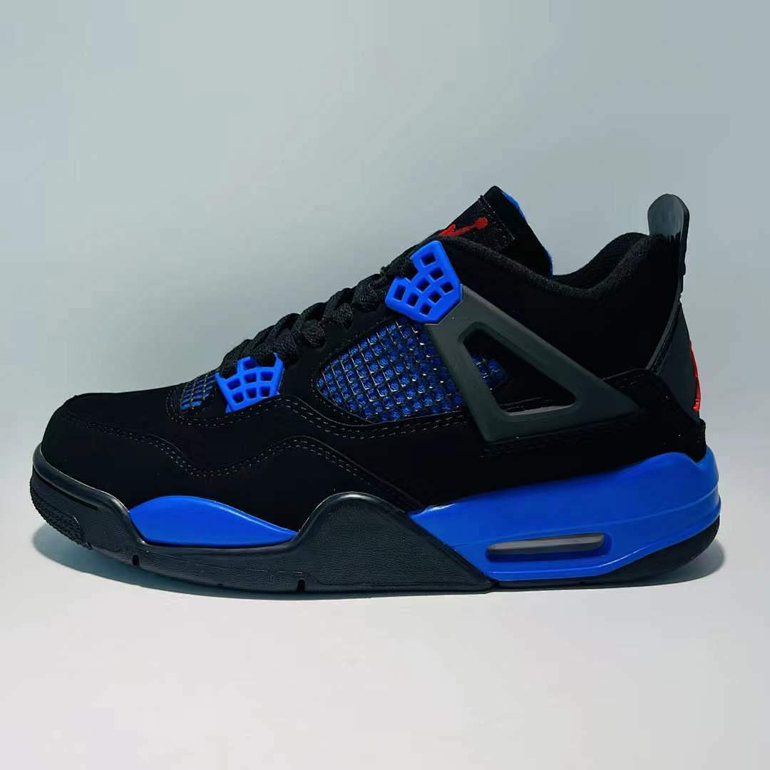 Air Jordan 4 Retro Alternate Motorsport Black Game Royal Sneakers 308497-006 Men's Shoes