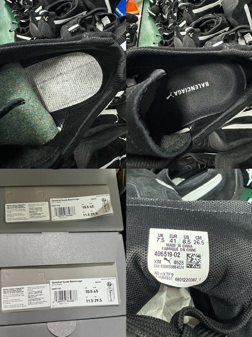 Balenciaga Puma Jordan Suede Sneakers Black