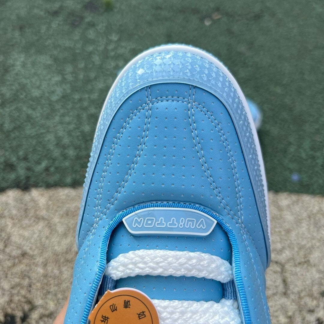 Louis Vuitton LV Trainer Monogram Flower Sneaker Light Blue