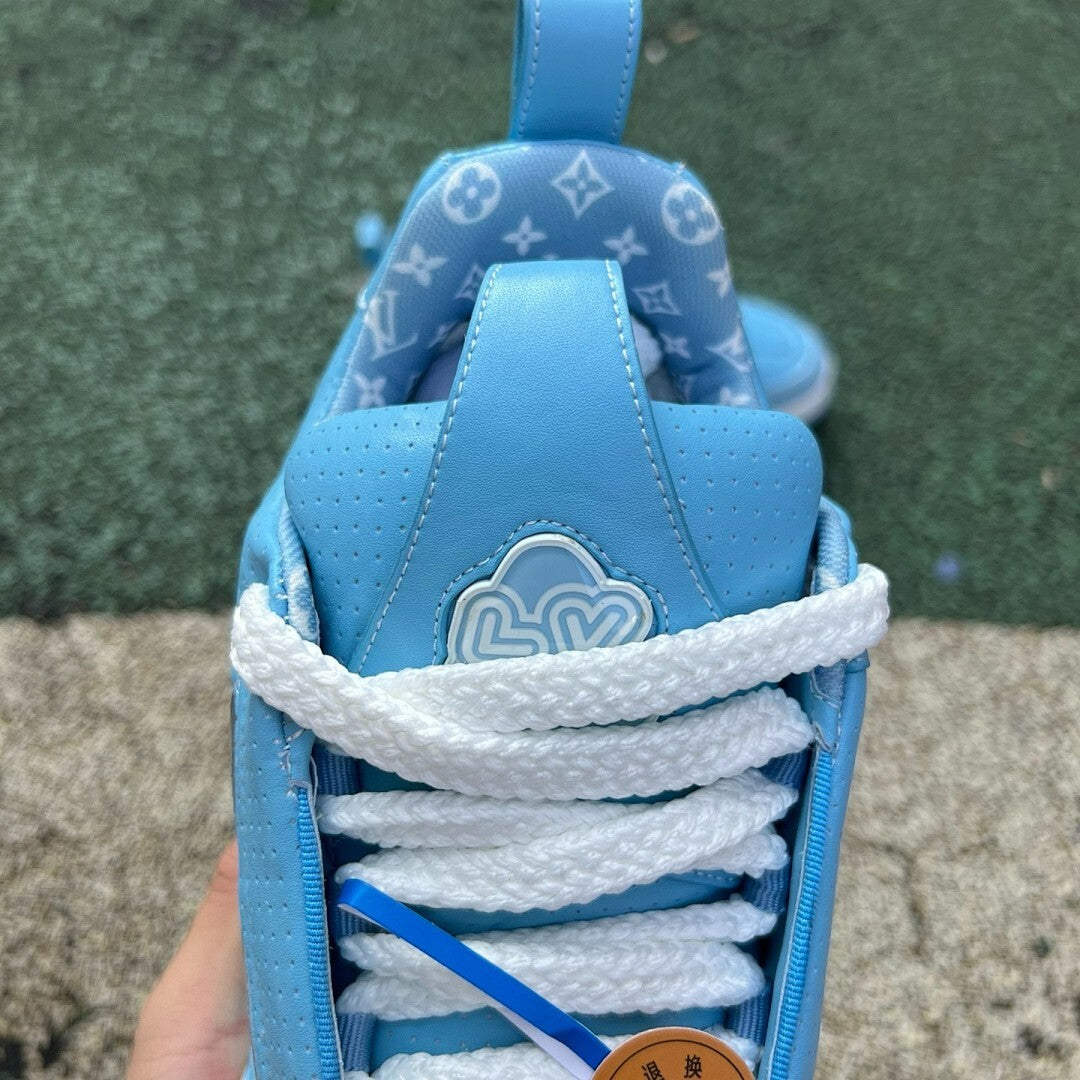 Louis Vuitton LV Trainer Monogram Flower Sneaker Light Blue