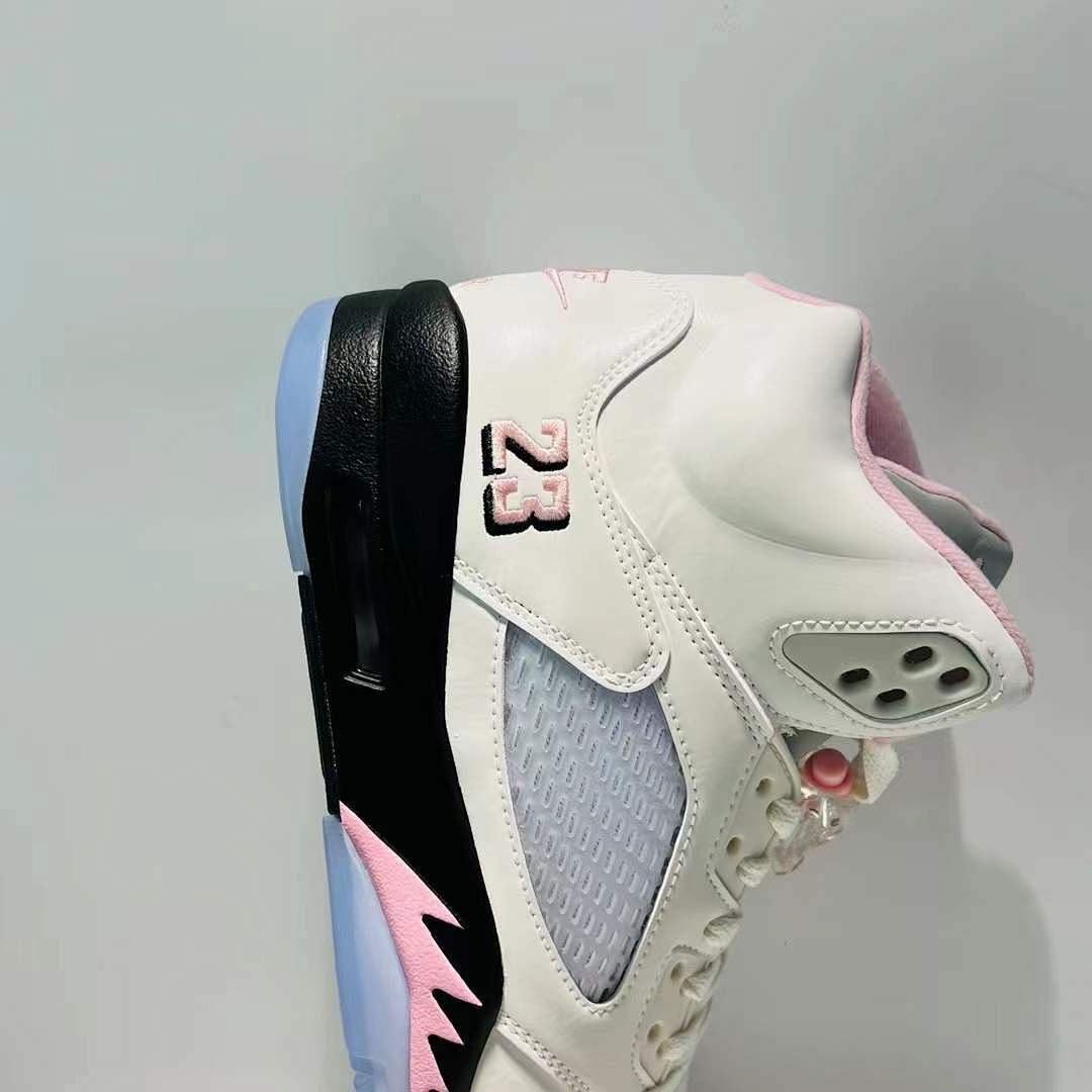 Air Jordan 5 Retro GS Pink Foam White Black Sneakers 440892-106