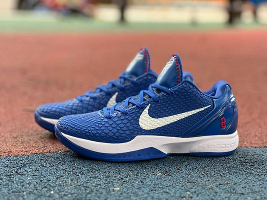 Nike Kobe 6 Protro PE Baseball Cleats Royal Blue White Red #8