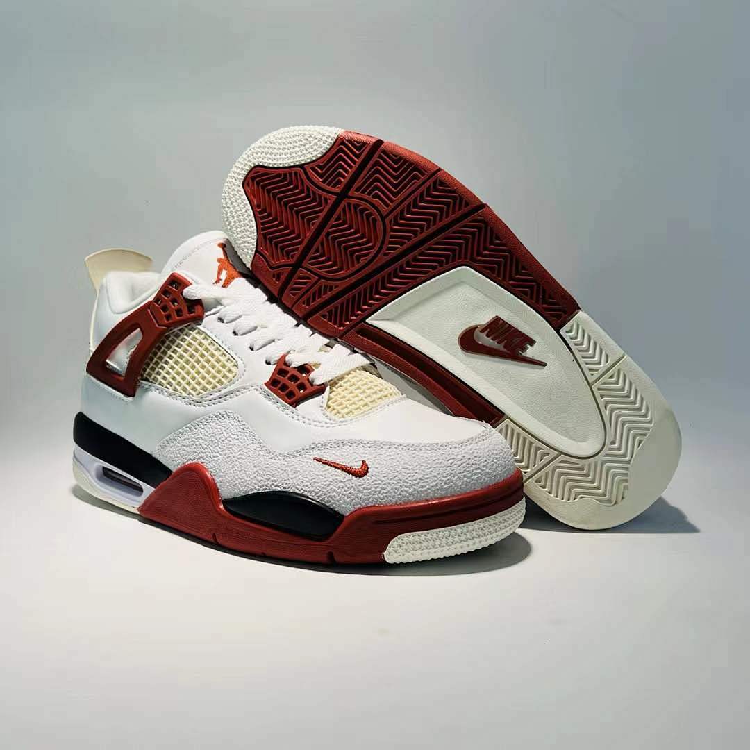 Nike Air Jordan 4 Retro SE Craft 'Bordeaux' White Red Black Men's Sneakers Shoes Trainers FB9927-161