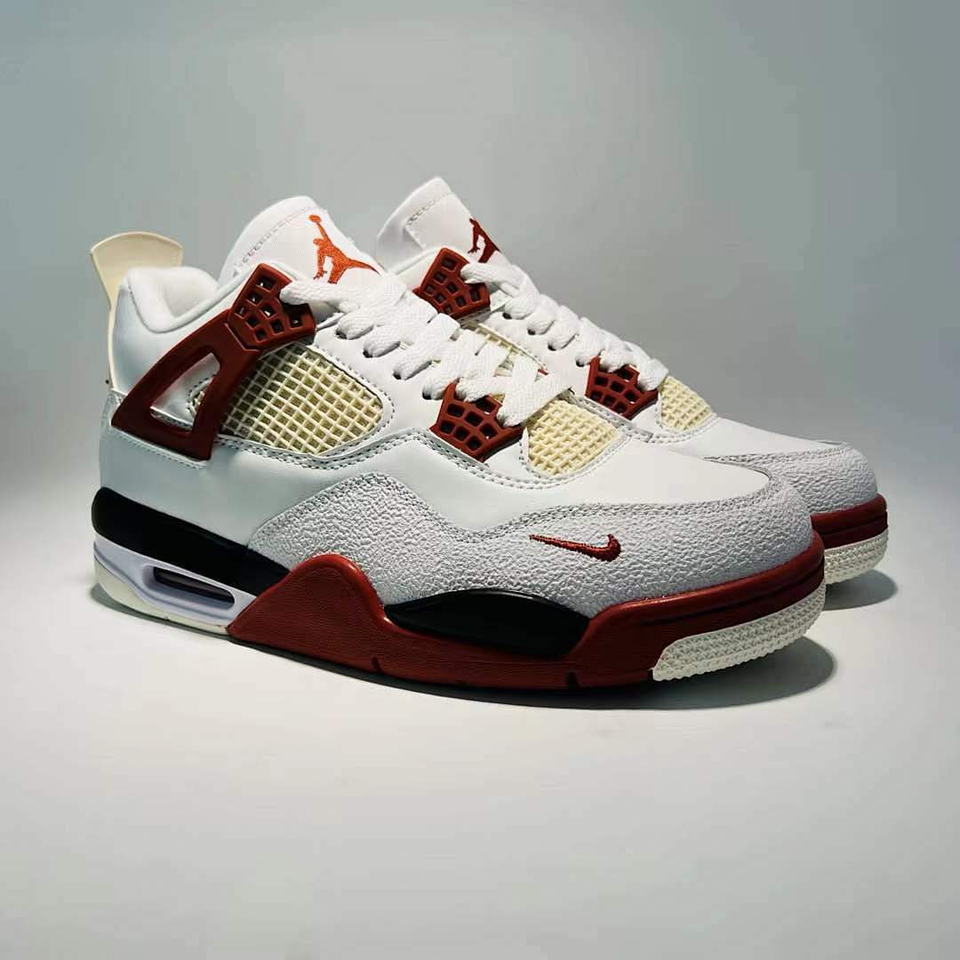 Nike Air Jordan 4 Retro SE Craft 'Bordeaux' White Red Black Men's Sneakers Shoes Trainers FB9927-161