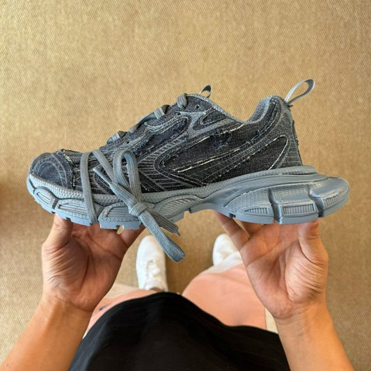 Balenciaga 3XL Trainer distressed denim sneakers 777649 W3XL1 4969