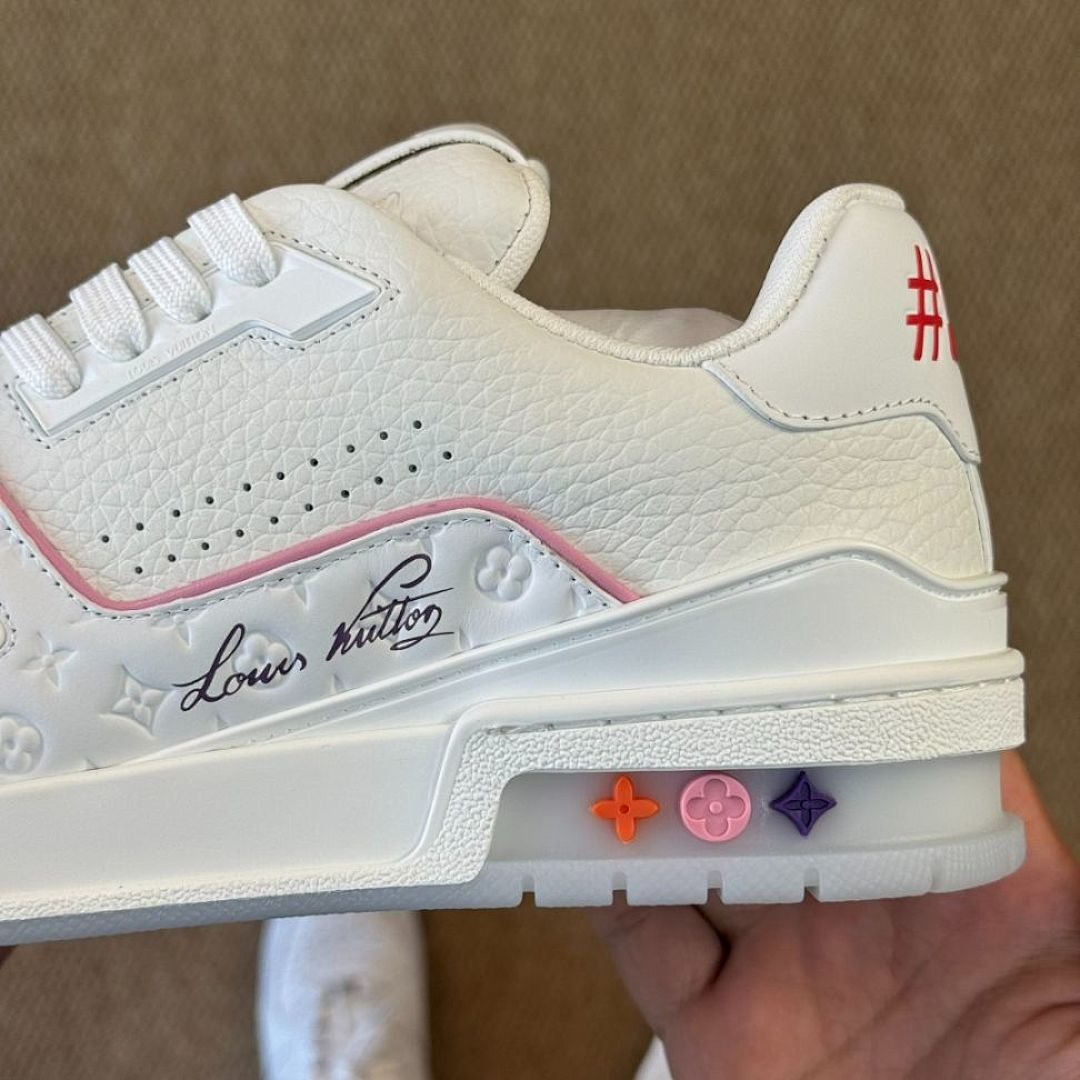 LV Trainer Sneaker White and Pink 1A9T4J