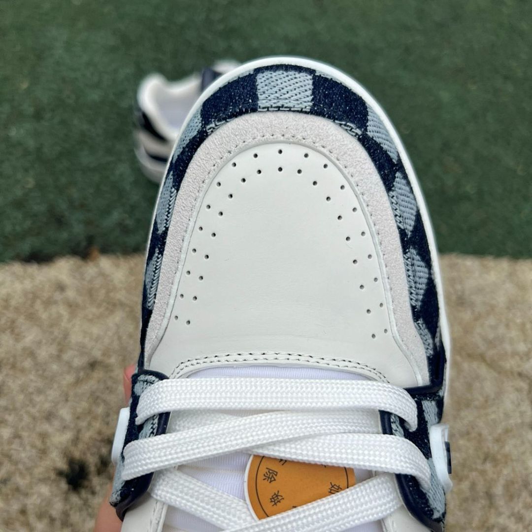 Louis Vuitton LV Trainer Sneaker Damier Monogram Denim Blue White