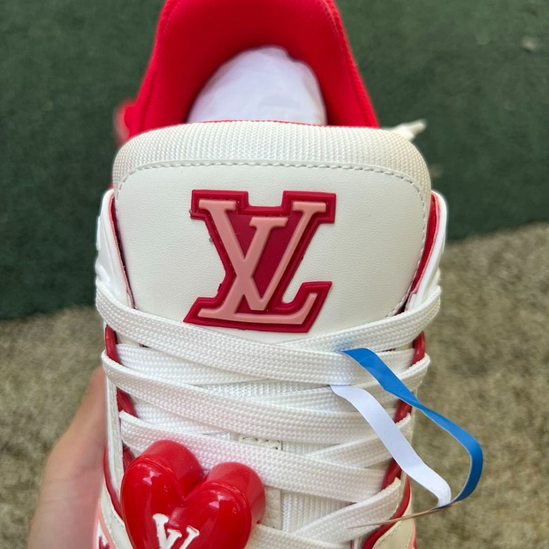 Louis Vuitton LV Trainer Sneaker White Red