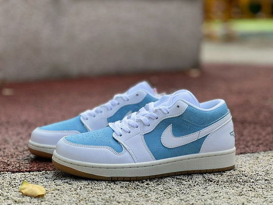 Air Jordan 1 Low SE Washed Denim Light Marine White Gum Yellow DR6970-400