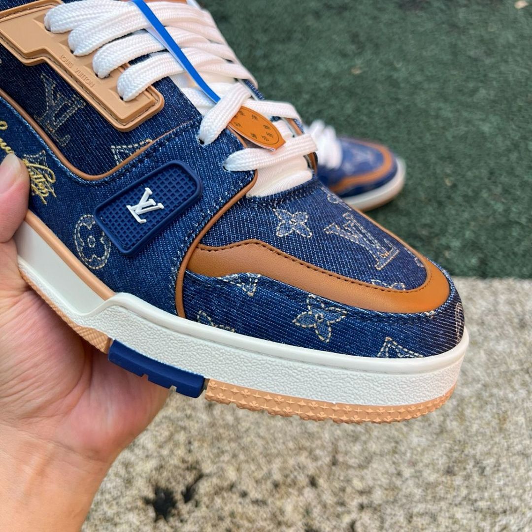 Louis Vuitton LV Trainer Sneaker Monogram Denim Blue