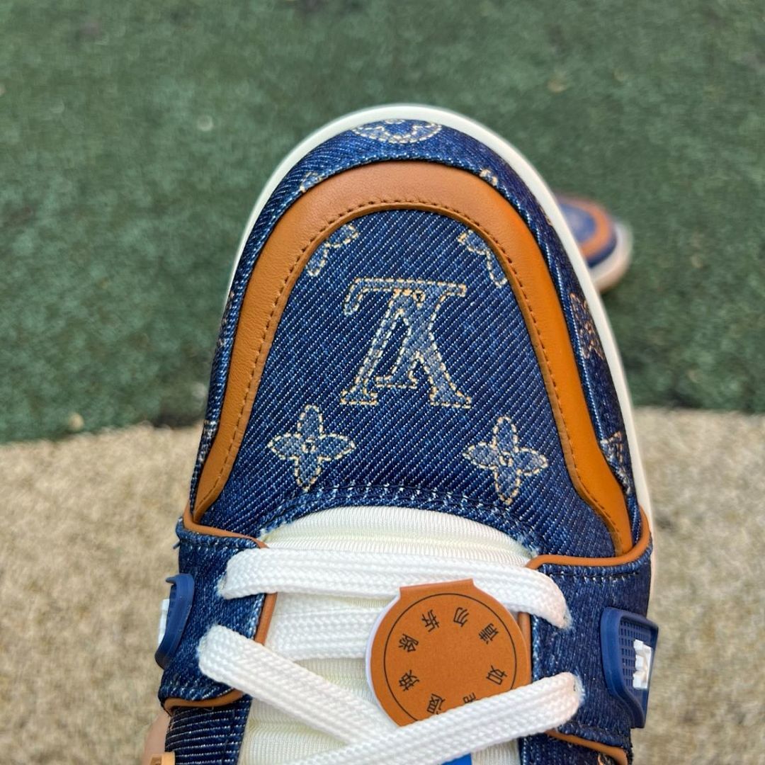 Louis Vuitton LV Trainer Sneaker Monogram Denim Blue
