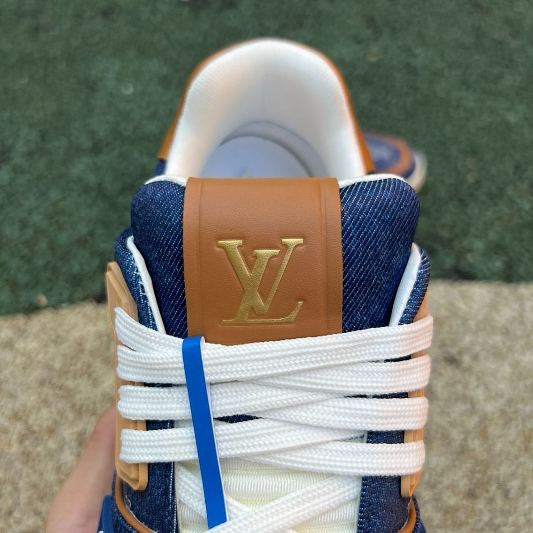 Louis Vuitton LV Trainer Sneaker Monogram Denim Blue