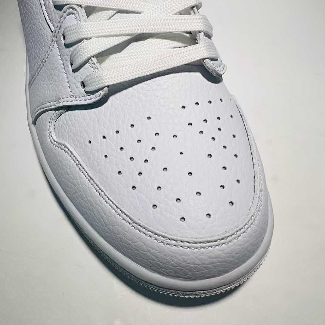 Air Jordan 1 Low Triple White Sneakers 553558-130 DC0774-100 All White Leather Casual Shoes