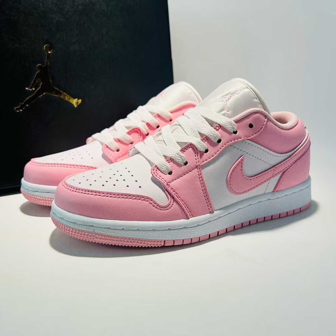 Nike Air Jordan 1 Low Pink Foam White 553558-604 Sneakers Casual Trainers Shoes