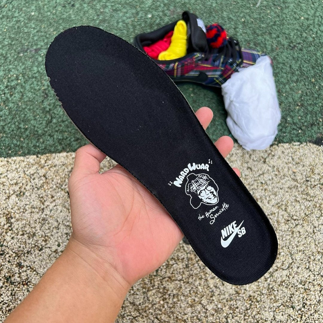 Nike SB Dunk Low Pro Multi-Color Plaid Black Sole